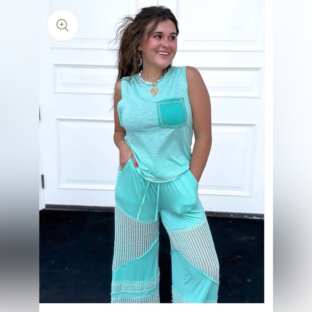 POL Women's Mint Green boho pants small NWT barefoot breeze pants